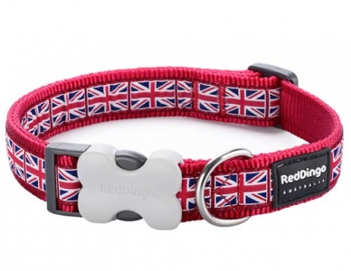 Red Dingo Dog Collar Union Jack