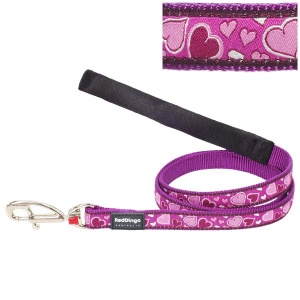 Red Dingo Dog Lead Breezy Love Purple