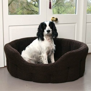 P&L Oval Softee Sherpa Fleece Dog Bed