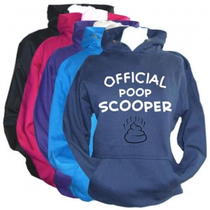 Unisex Slogan Hoodie - Official Poop Scooper