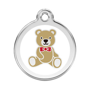 Small Dog ID Tag - Teddy Bear