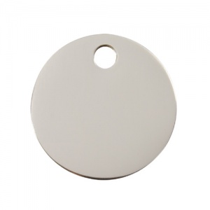 Plain Stainless Steel Dog Tag - Small Circle