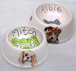 Portrait Personalised Spaniel Bowls