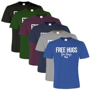 Unisex Slogan T-Shirt - Free Hugs For Dogs