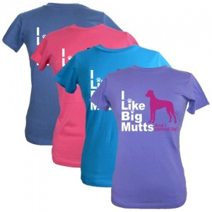 Women's Slogan T-Shirt - I Like Big Mutts