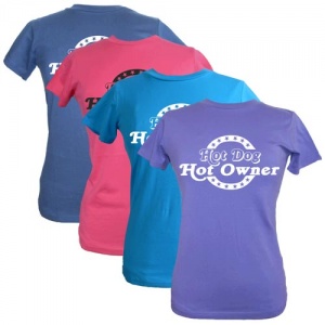 Women's Slogan T-Shirt - Hot Dog, Hot Owner