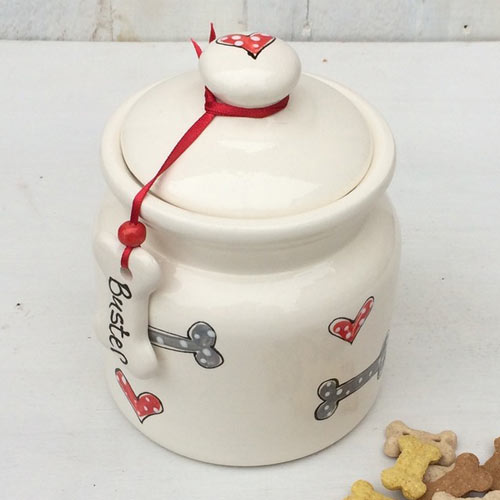 Traditional Personalised Dog Treat Jar