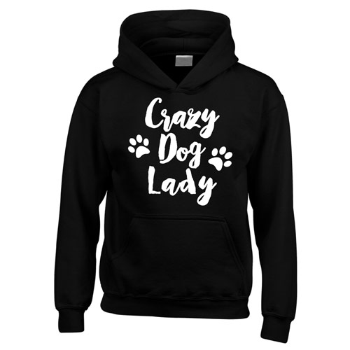 Unisex Slogan Hoodie - Crazy Dog Lady