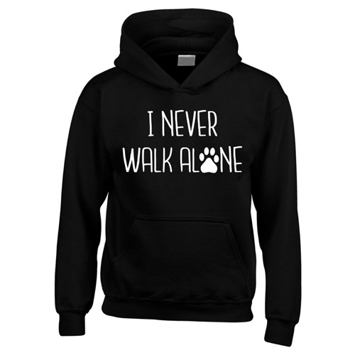 Unisex Slogan Hoodie - I Never Walk Alone