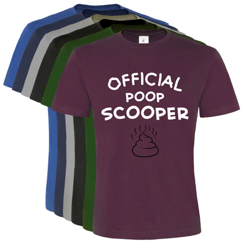 Unisex Slogan T-Shirt - Official Poop Scooper