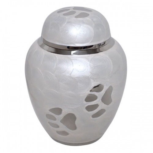 Dome Top Paw Print Pet Urns