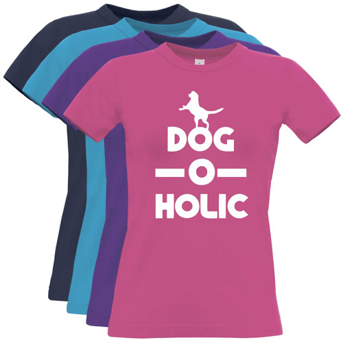 Women's Slogan T-Shirt - Dog-O-Holic