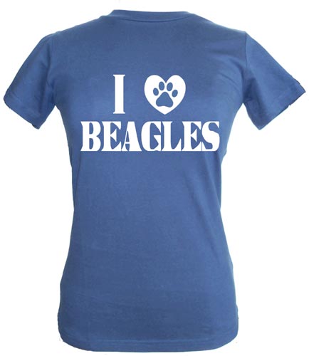 Women's Customised T-Shirt - I Love [Dog Breed]