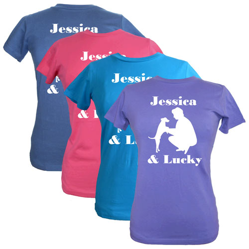 Women's Personalised T-Shirt - Dog & Owner