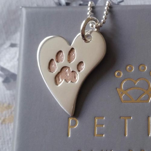 Your Dog's Paw Print Charm Necklace
