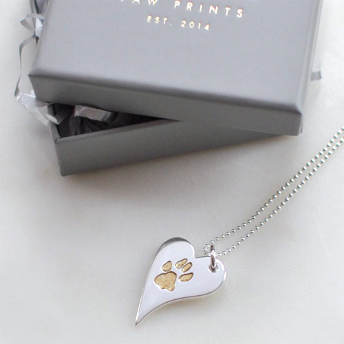Your Dog's Paw Print Charm Necklace
