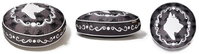 round dog bed cushion - cameo