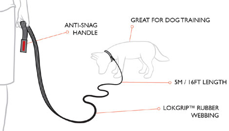 EzyDog 5m (16ft) Long Line / Training Lead for Dog Training & Recall