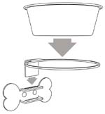Wall mounted dog bowl holder